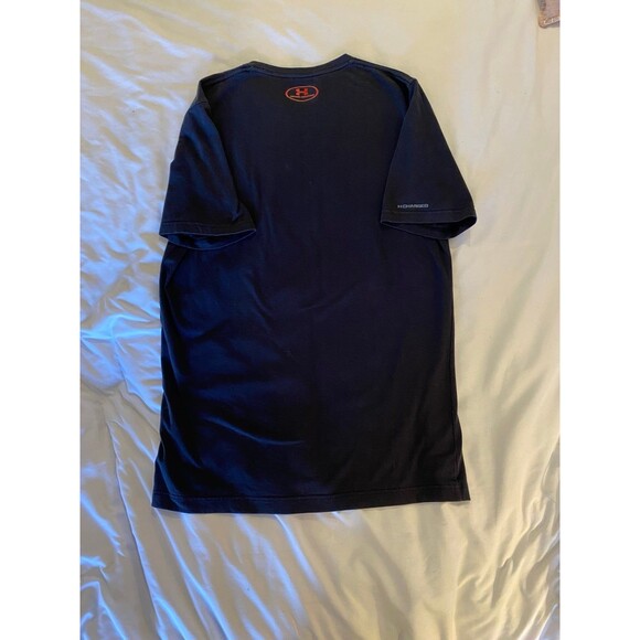 Under Armour T Shirt Heat Gear Men’s Small Short Sleeve Navy - Picture 4 of 8